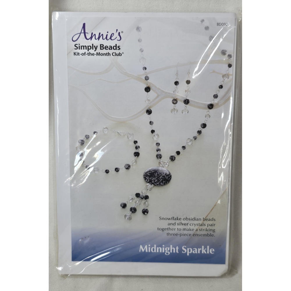 Annie's Simply Beads Kit Of The Month "Midnight Sparkle"‎ BD092 Necklace